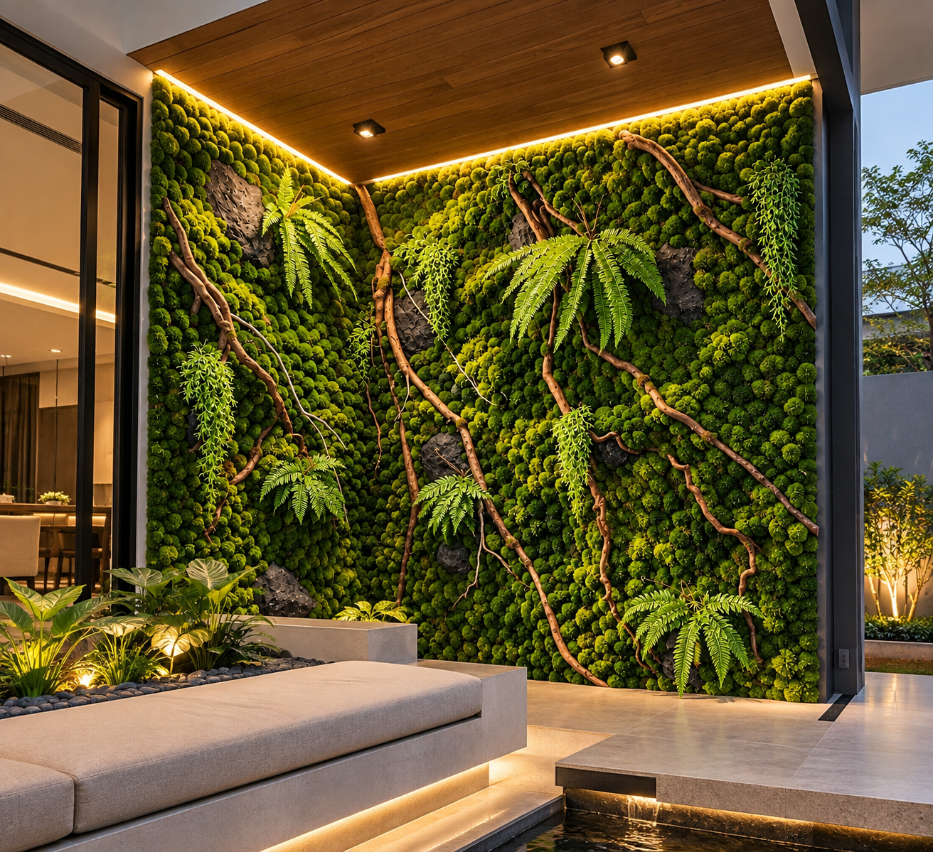 Dekorasi Moss Wall Artificial
